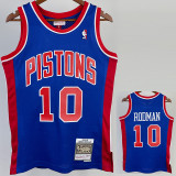 1988/89 OKC ROOMAN #10 Blue Retro Top Quality Hot Pressing NBA Jersey