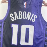 23/24 Kings SABONIS #10 Purple Top Quality Hot Pressing NBA Jersey (Trapeze Edition)飞人版