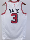 22/23 BULLS WADE #3 White Top Quality Hot Pressing NBA Jersey