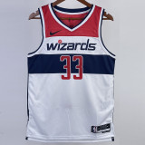 22/23 Wizards KUZMA #33 White Top Quality Hot Pressing NBA Jersey
