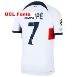 23/24 PSG Away 1:1 Fans Soccer Jersey