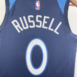22/23 Timberwolves RUSSELL #0 Blue Top Quality Hot Pressing NBA Jersey