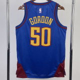 22/23 Nuggets GORDON #50 Blue Top Quality Hot Pressing NBA Jersey (Trapeze Edition) 飞人版