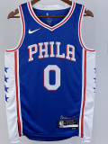 22/23 76ERS MAXEY #0 Blue Top Quality Hot Pressing NBA Jersey (V领）