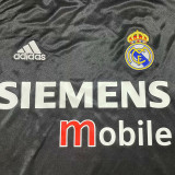 2004/2005 RMA Away Black Long Sleeve Retro Soccer Jersey (长袖)