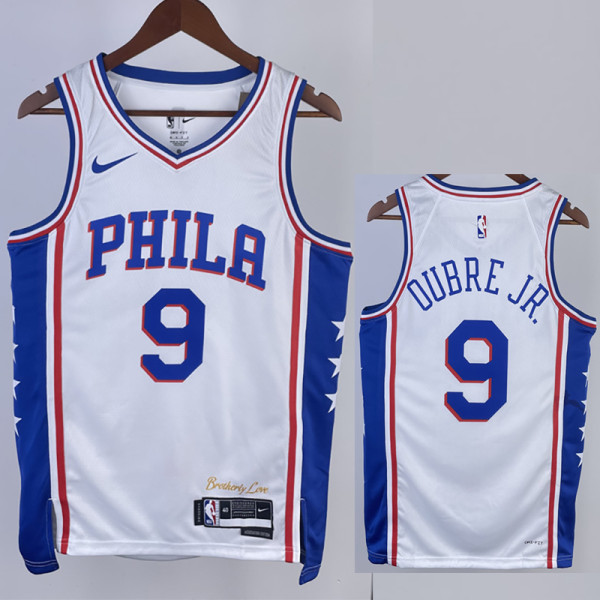 22/23 76ERS OUBRE JR. #9 White Top Quality Hot Pressing NBA Jersey