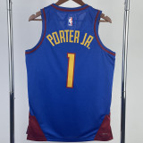 22/23 Nuggets PORTER JR. #1 Blue Top Quality Hot Pressing NBA Jersey (Trapeze Edition) 飞人版