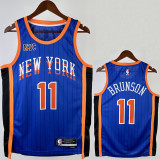 23/24 KNICKS BRUNSON #11 Blue City Edition Top Quality Hot Pressing NBA Jersey