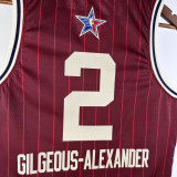 23/24 ALL-STAR GILGEOUS-ALEXANDER #2 Red Top Quality Hot Pressing NBA Jersey