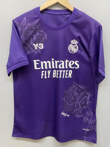 23/24 RMA  purple (Y-3) Special Edition Fans Soccer Jersey