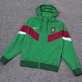2024 Portugal Green hooded Windbreaker