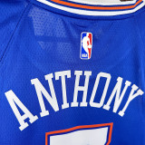 21/22 KNICKS ANTHONY #7 Blue Top Quality Hot Pressing NBA Jersey (Trapeze Edition) 飞人版