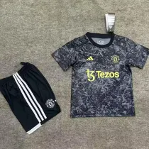 24/25 Man Utd  Stone Rose Special Edition Kids Soccer Jersey