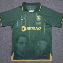 2024 Sporting Lisbon Green Special Edition Fans Soccer Jersey（胸前广告）