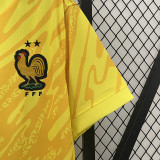 2024  France Goalkeeper Yellow  Fans Soccer Jersey