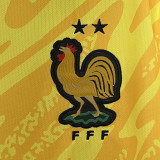 2024  France Goalkeeper Yellow  Fans Soccer Jersey