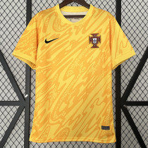 2024 Portugal Goalkeeper Yellow  Fans Soccer Jersey