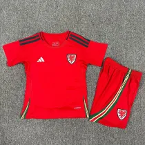 2024 Wales  Home Kids Soccer Jersey