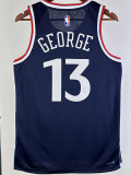 24/25 Clippers GEORGE #13 Navy Blue Away Top Quality Hot Pressing NBA Jersey