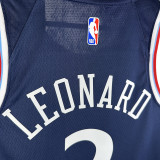 24/25 Clippers LEONARD #2 Navy Blue Away Top Quality Hot Pressing NBA Jersey