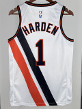 2019/2000 Clippers HARDEN #1 White City Edition Top Quality Hot Pressing NBA Jersey