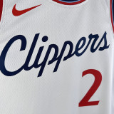 24/25 Clippers LEONARD #2 White City Edition Home Top Quality Hot Pressing NBA Jersey