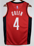 22/23 ROCKETS GREEN #4 Red Away Top Quality Hot Pressing NBA Jersey
