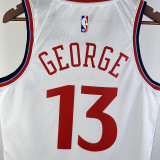 24/25 Clippers GEORGE #13 White City Edition Home Top Quality Hot Pressing NBA Jersey