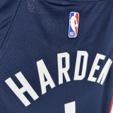 2018/2019 Clippers HARDEN #1 Dark Blue City Edition Top Quality Hot Pressing NBA Jersey