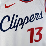 24/25 Clippers GEORGE #13 White City Edition Home Top Quality Hot Pressing NBA Jersey