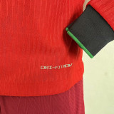 24/25 Portugal  Home Long Sleeve  Player Version Soccer Jersey(长袖)