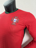 24/25 Portugal  Home Long Sleeve  Player Version Soccer Jersey(长袖)