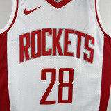 22/23 ROCKETS SWNGUN #28 White  Home Top Quality Hot Pressing NBA Jersey