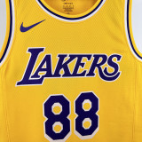 22/23 LAKERS LAKERS #88 Yellow Top Quality Hot Pressing NBA Jersey(圆领)