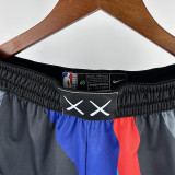 23/24 NETS Black City Edition Top Quality NBA Pants (涂鸦)