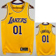 22/23 LAKERS EUNCHAE #01 Yellow Top Quality Hot Pressing NBA Jersey(圆领)