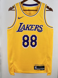 22/23 LAKERS LAKERS #88 Yellow Top Quality Hot Pressing NBA Jersey(圆领)