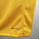 22/23 LAKERS KAZUHA #18 Yellow Top Quality Hot Pressing NBA Jersey(圆领)
