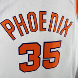 17/18 SUNS Booker #35White Retro Top Quality Hot Pressing NBA Jersey