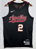 23/24 Trail Blazers AYTON #2 Black City Edition Top Quality Hot Pressing NBA Jersey