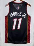 22/23 HEAT JAQUEZ JR. #11 Black Top Quality Hot Pressing NBA Jersey (V领）