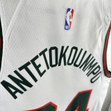 17/18 BUCKS ANTETOKOUNMPO #34 White Retro Top Quality Hot Pressing NBA Jersey