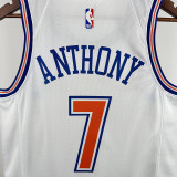 2018/2019 KNICKS ANTHONY #7 White Top Quality Hot Pressing NBA Jersey