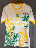 24/25 INT White Yellow  Special Edition Fans Soccer Jersey