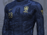 2024 Brazil Christ statue Blue Player Version Soccer Jersey