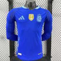 24/25 Argentina Away  Long Sleeve  Player Version Soccer Jersey(长袖球员)