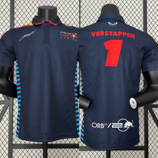 2024 F1 Red Bull #1 Royal Blue Polo Racing Suit (有领1号车)