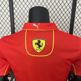 2024 F1 Formula One Ferrari Polo Red Racing Suit (有领、左肩带DX广告)