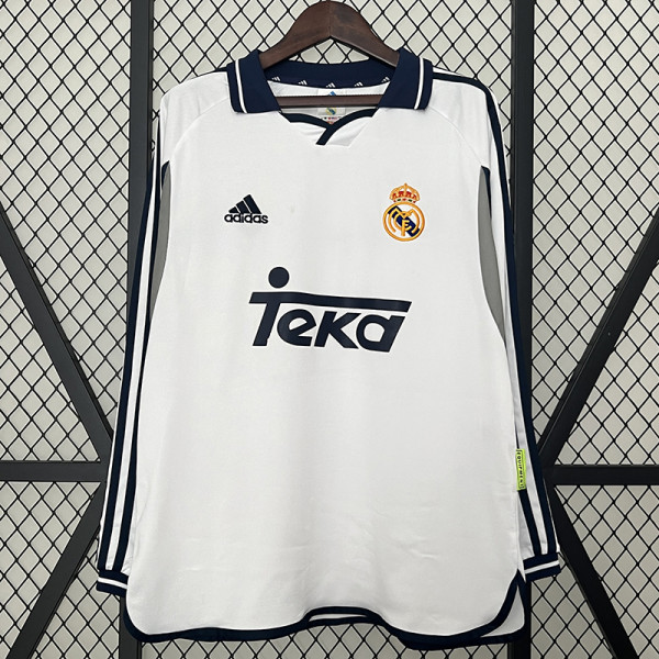 2000/2001 RMA Home Retro Long Sleeve Soccer Jersey