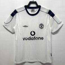 1999/2000 Man Utd White Away Retro Soccer Jersey